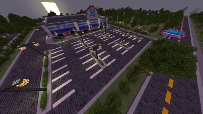 Парковка бургерной