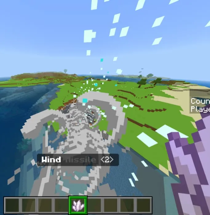 Частицы шквала ветра