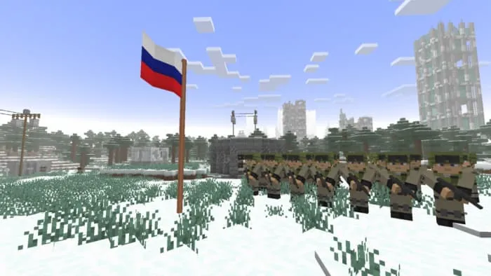 НПС солдат и флаг