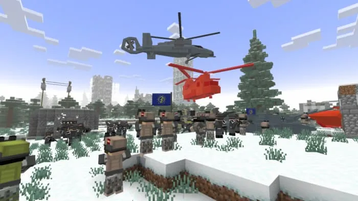 Вертолеты и НПС солдаты