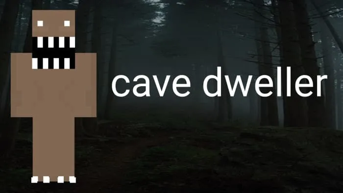 Пещерный житель с зубами