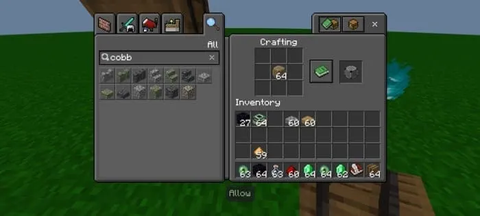 Крафт блока запретить