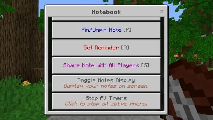 Настройки заметок