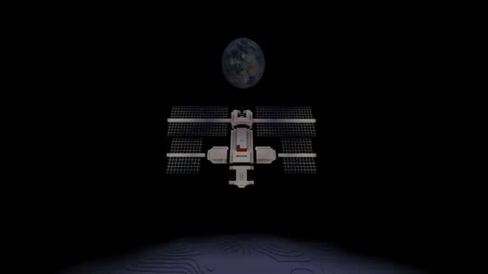 Спутник и вид на Землю
