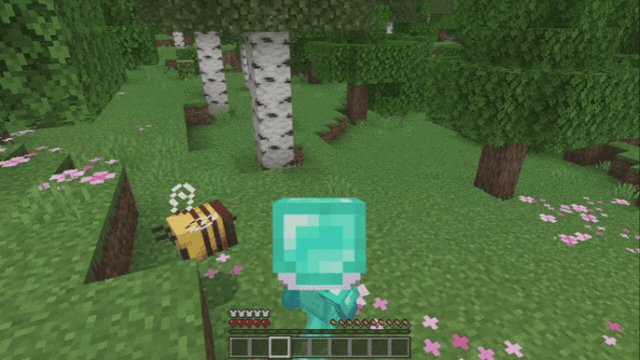 Маленький игрок в алмазной броне