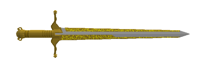 3D модель золотого клинка