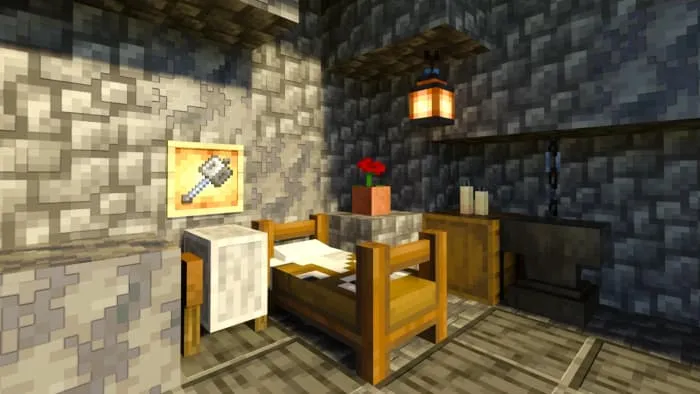 Кровать с коровой в кузнице