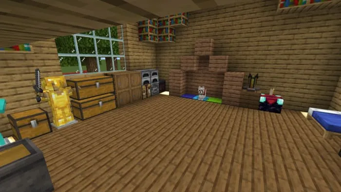 Дом из дерева внутри