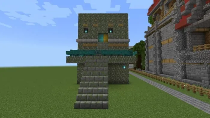 Лестница к дому из мшистого булыжника