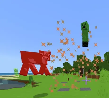 Мобы упали на землю