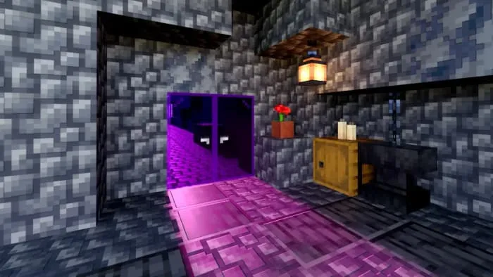 Стеклянные двери в каменном доме