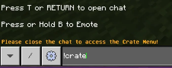 Получение сундуков с помощью команды