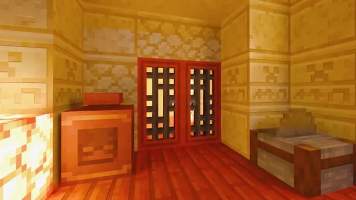 Решетчатые двери в песчанном доме