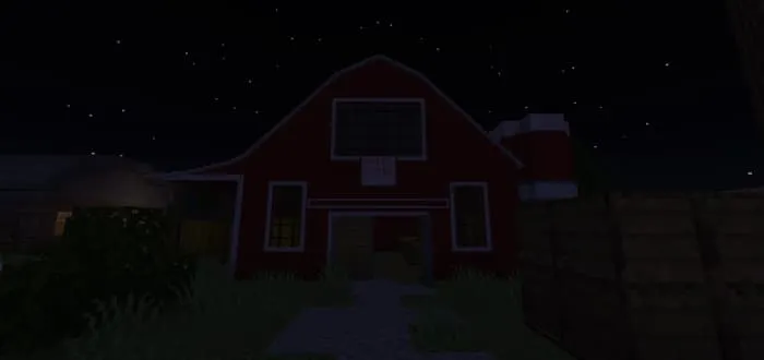 Большой ангар ночью