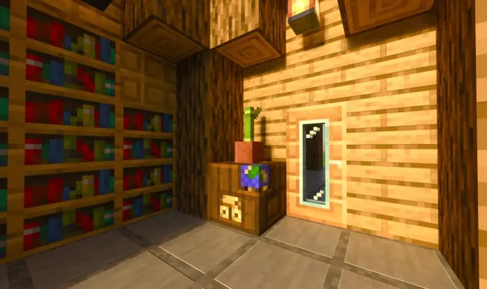 Прочная дверь с окнами в проходе