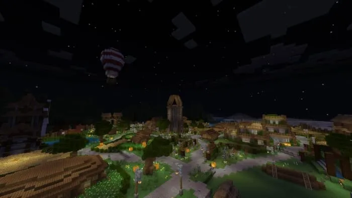 Деревня ночью