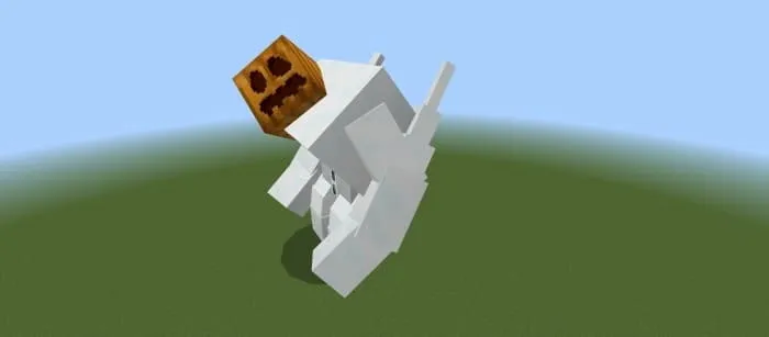 Мутант снежный голем с повернутой головой