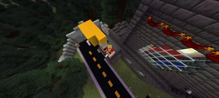 Скриншот главного героя и дороги