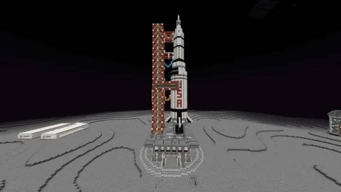 Скриншот ракеты на Луне