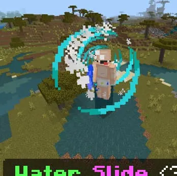 Игрок телепортирован водным столбом