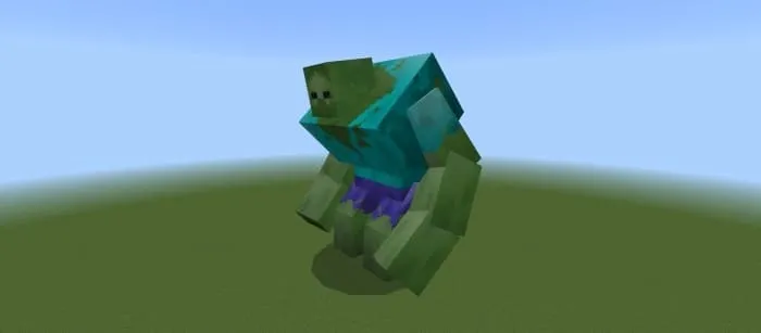 Мутант зомби сбоку