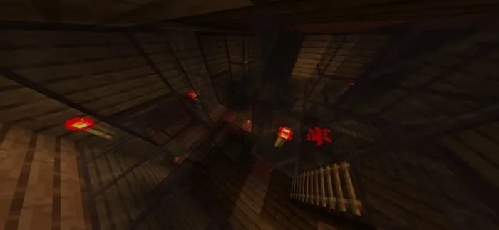 Комната с лабиринтом из блоков стекла