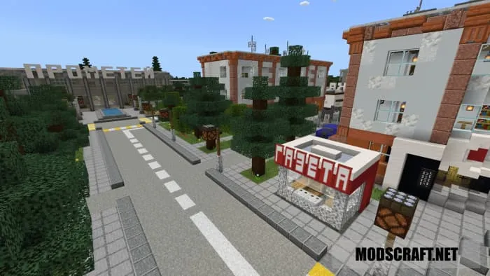 Уличный киоск возле дороги