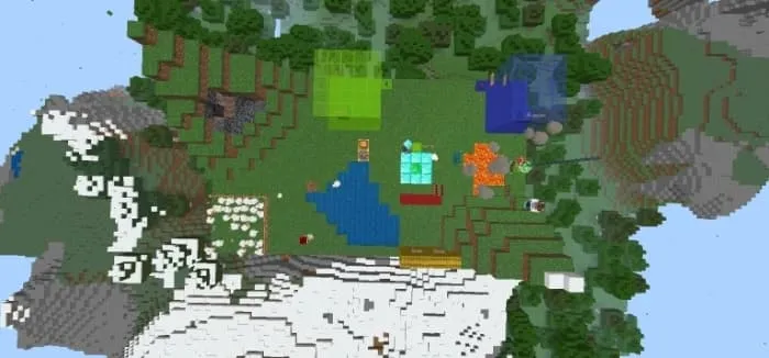 Вид карты сверху