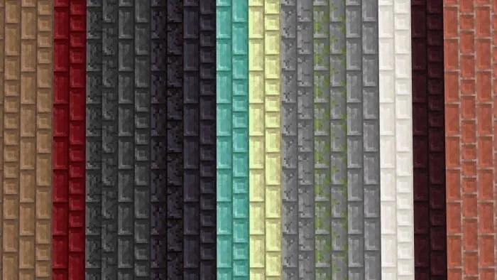 Все варианты блоков кирпичей