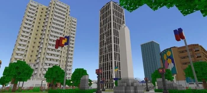 Огромные здания города