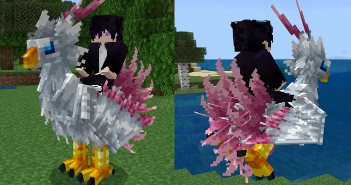 Игрок верхом на существе