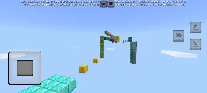 Паркур по блокам в воздухе