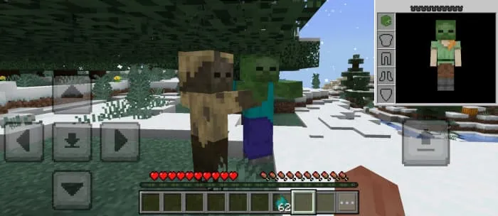 Пустынный и обычный зомби под деревом