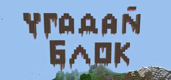 Надпись: Угадай блок