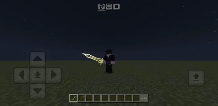 Превосходный меч в руке игрока