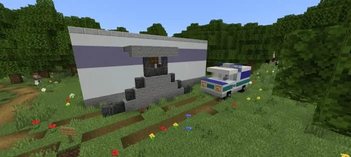 Здание и служебная машина