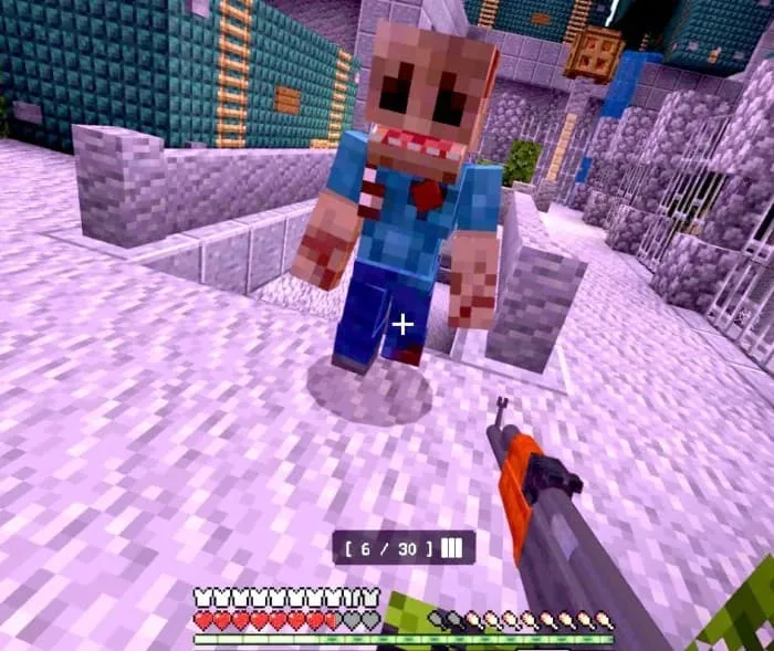 Зомби идет на игрока