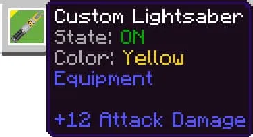 Описание желтого светового меча