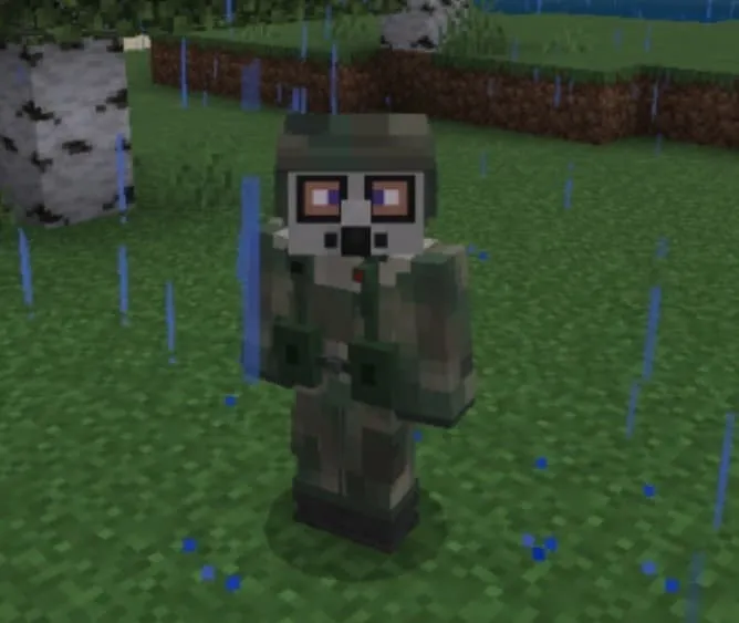 Противогаз на игроке