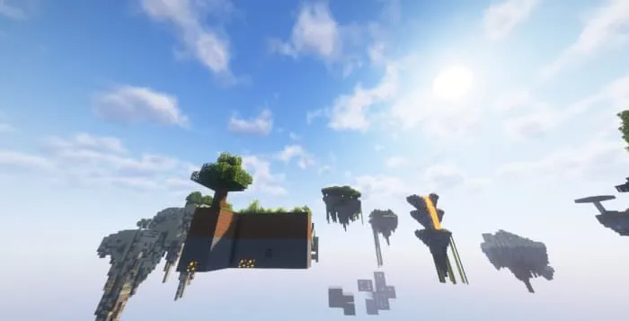 Маленькие небесные острова на фоне неба