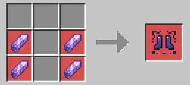 Крафт аметистовых ботинок