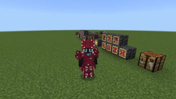 Огненная броня на игроке