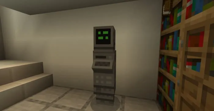 Робот возле полок