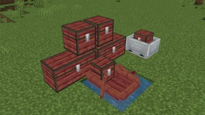 Мангровые сундуки и лодка