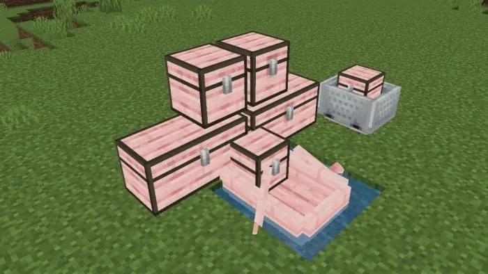 Вишнёвые сундуки в розовом цвете