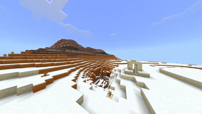 Слой снега в пустоши и пустыни