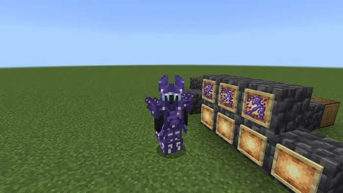 Аметистовая броня на игроке