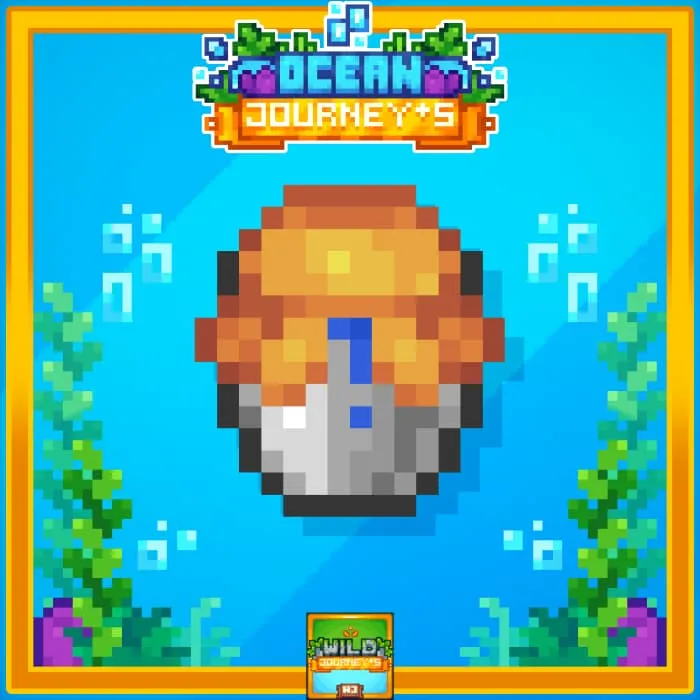 Оранжевая медуза в рамке