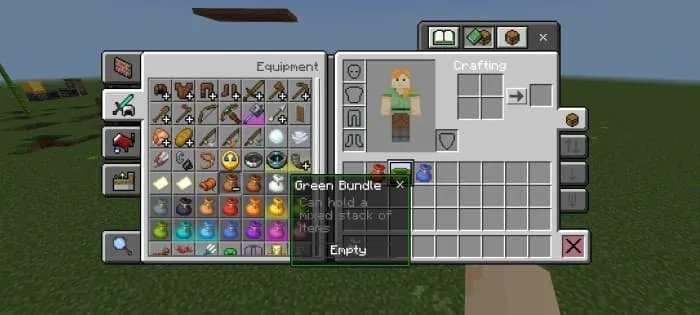 Просмотр информации у зелёного мешка