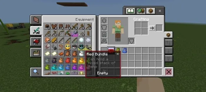 Просмотр информации у красного мешка